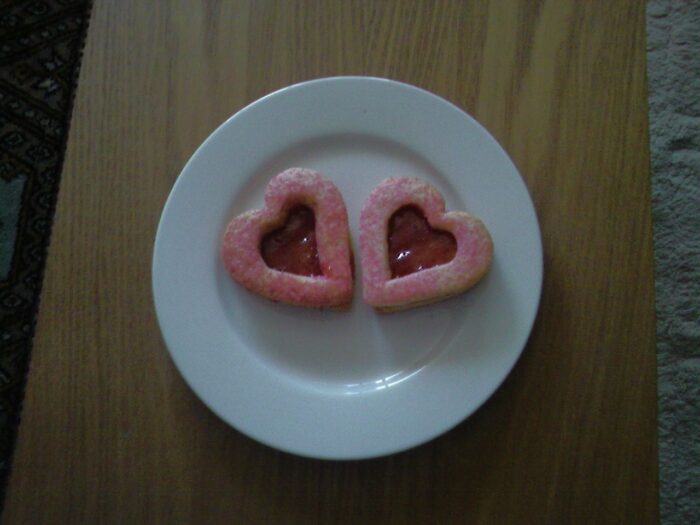 glass hearts cookie