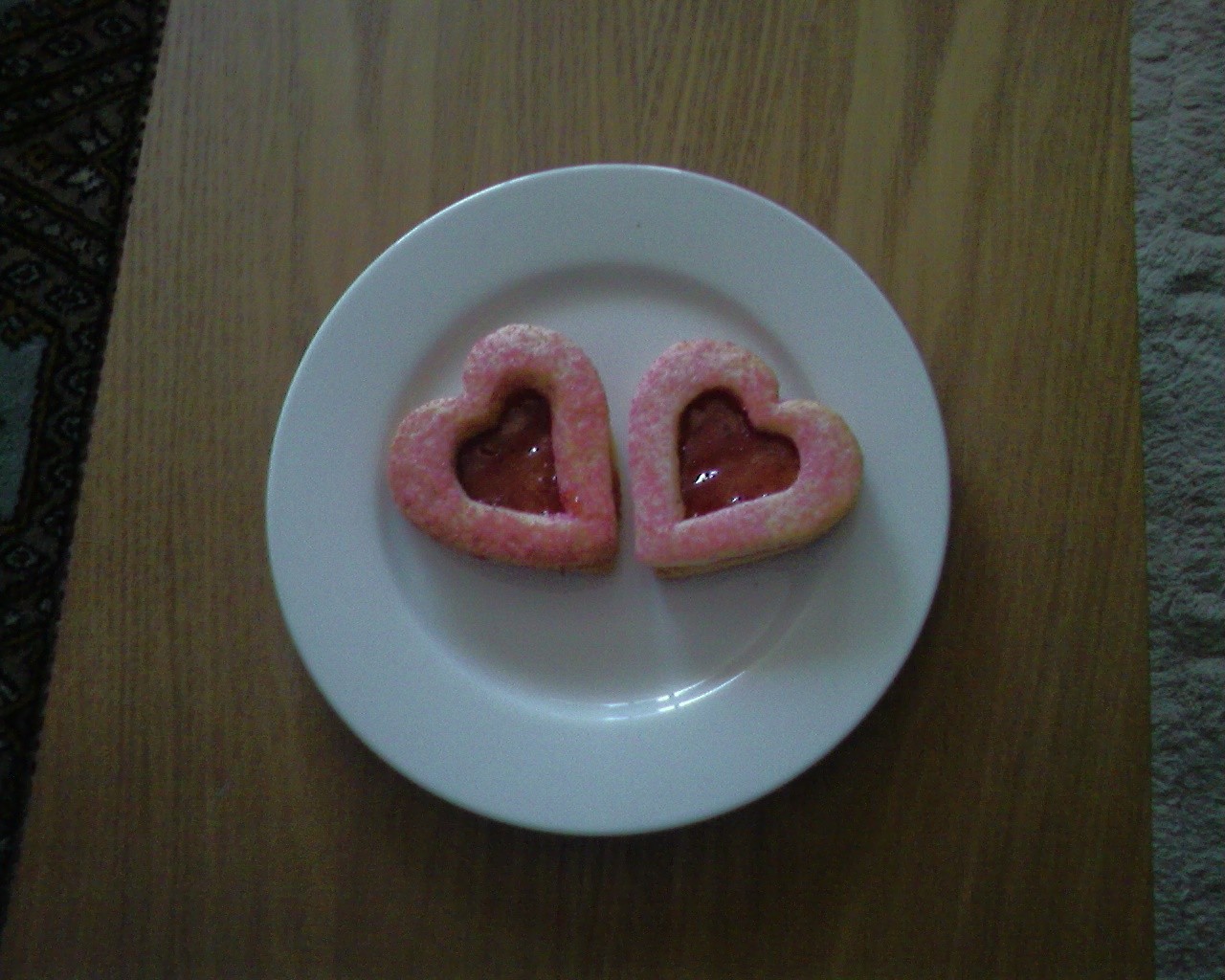 glass hearts cookie